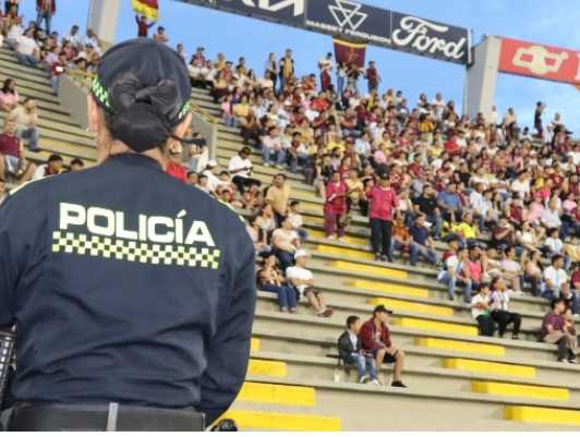 Más de 450 policías garantizarán la seguridad en el partido Deportes Tolima vs Medellín