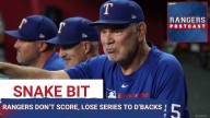 The Rangers were shutout in the rubber game against the D'Backs.