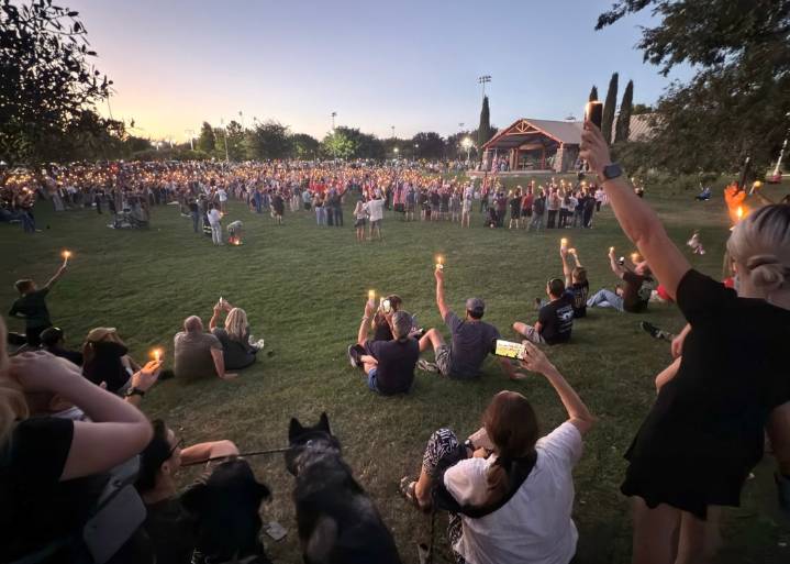 Vigil held in Chico for Charlie Kirk