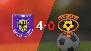 Joaquín Larrivey y Ángel Gillard impulsaron con dobletes la victoria 4-0 de D. Concepción frente a Cobreloa