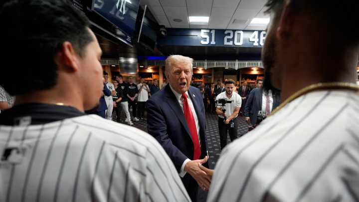See photos from Yankees game on 9/11, including Trump and security