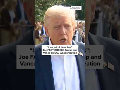 “Lies, all of them lies”: Joe FACT-CHECKS Trump and Vance on DOJ weaponization