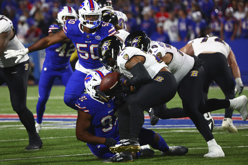 Allen impulsa a los Bills con 16 puntos en los últimos 4 minutos para sorprender a los Ravens 41