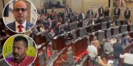 En video quedó registrado el acalorado ‘agarrón’ de dos congresistas por presunta responsabilidad del Gobierno en el asesinato de Miguel Uribe