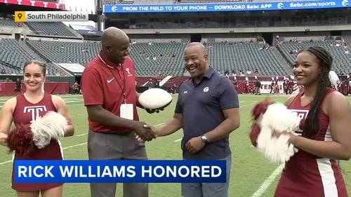Action News anchor Rick Williams honored at Temple-Howard football game in South Philadelphia