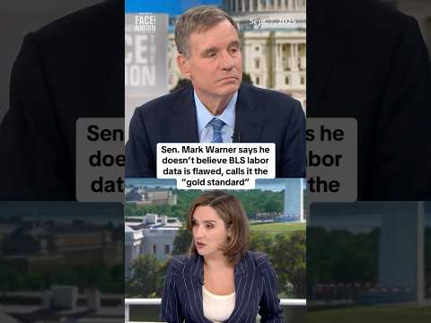 Sen. Mark Warner says he doesn’t believe jobs data is flawed #shorts