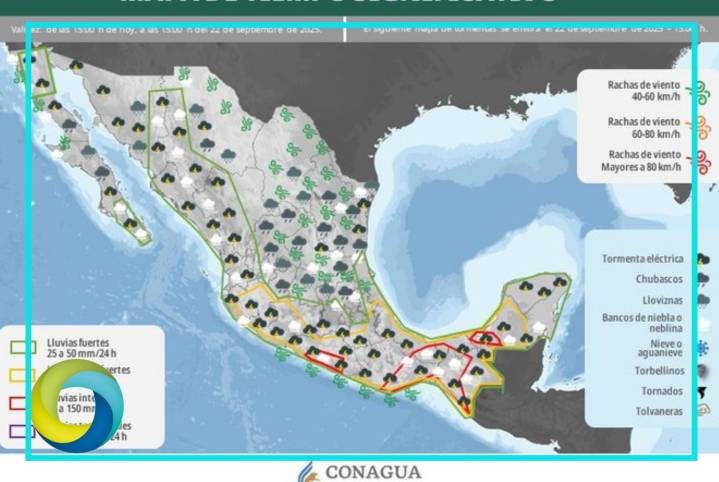 Pronostican lluvias fuertes por Onda Tropical 34 en Q. Roo
