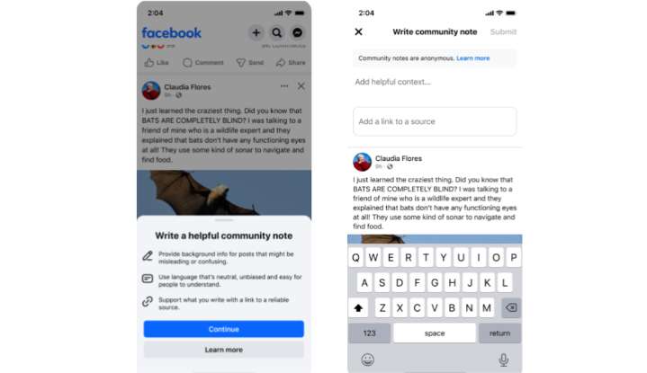 Meta Community Notes Update Notifies Users on Corrections, Rates Fact Checks