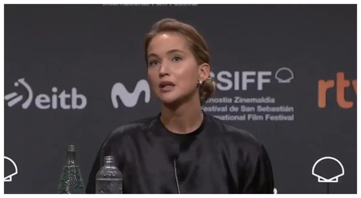 Jennifer Lawrence condena el genocidio en Gaza durante el Festival de San Sebastián