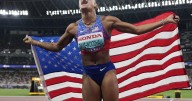Long jumper Tara Davis-Woodhall explains tears during national anthem: 'I do believe in my country'