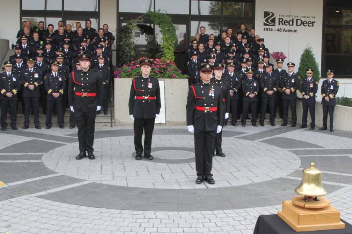 Fallen firefighters honoured in Red Deer