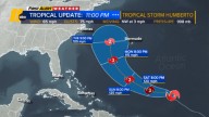 Tropical Storm Humberto strengthens in the Atlantic