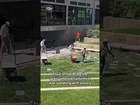 Utah Valley University reopens courtyard where Charlie Kirk was assassinated #shorts