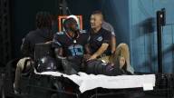 Dolphins’ Tyreek Hill carted off with apparent serious leg injury