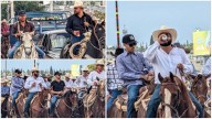 ¡Salud!: Captan a jinetes bebiendo cerveza en cabalgata al Expogan