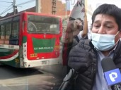 Choferes de la línea “Santa Catalina” bloquean vía tras nuevo ataque contra una de sus unidades en SJL