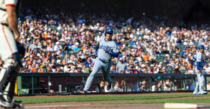 Shohei Ohtani breaks own LA Dodgers record for runs scored in a season
