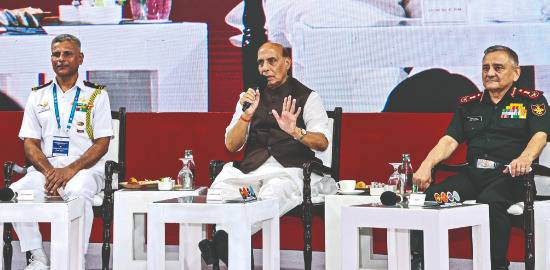 Rajnath exhorts Armed Forces to stay alert to deal with invisible challenges