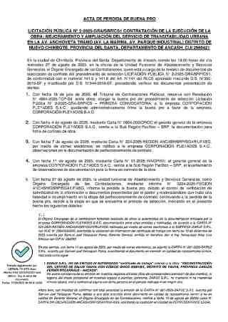 Hace solo seis días Pleyades se quedó sin la Avenida Anchoveta porque presentó documentos falsos