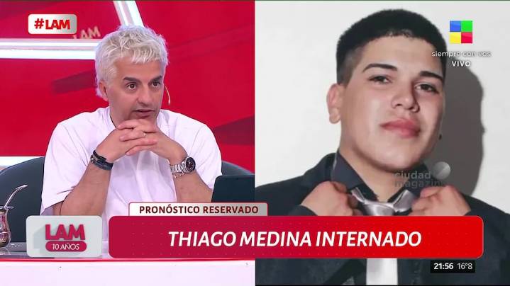 Thiago Medina sufrió un grave accidente y Daniela Celis pidió una cadena de oración