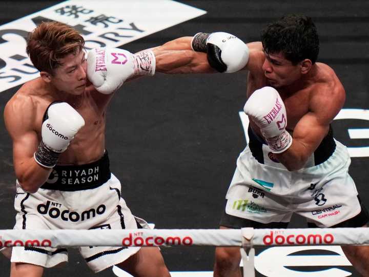 Inoue, el 'monstruo' japonés, sigue siendo el rey: venció por puntos al uzbeko Akhmadaliev y retó desde el ring a su próximo rival