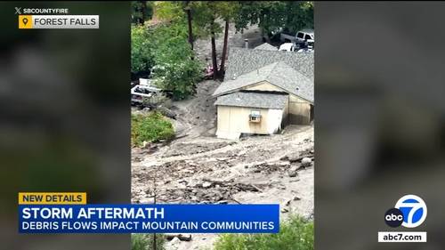 Forest Falls faces massive clean-up after mudslide destroys homes