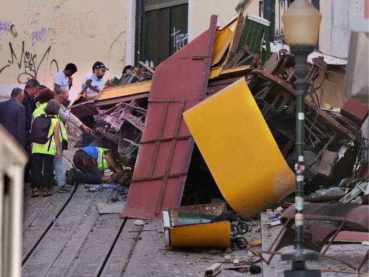 Tragedia en Lisboa: suben a 17 los muertos tras descarrilamiento de funicular