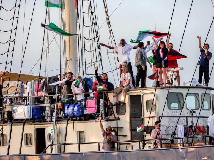 Gaza aid flotilla hit by drone attacks and explosions, activists say