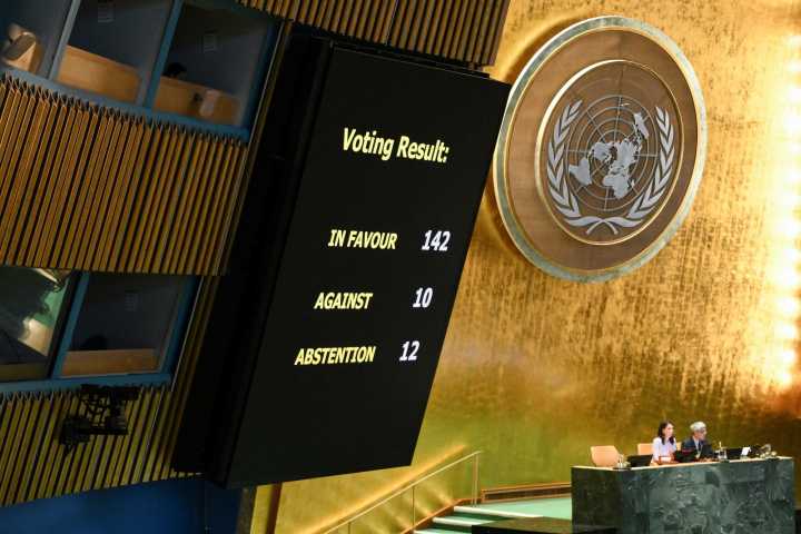 Aprueba la ONU solución de dos estados: palestino e israelí