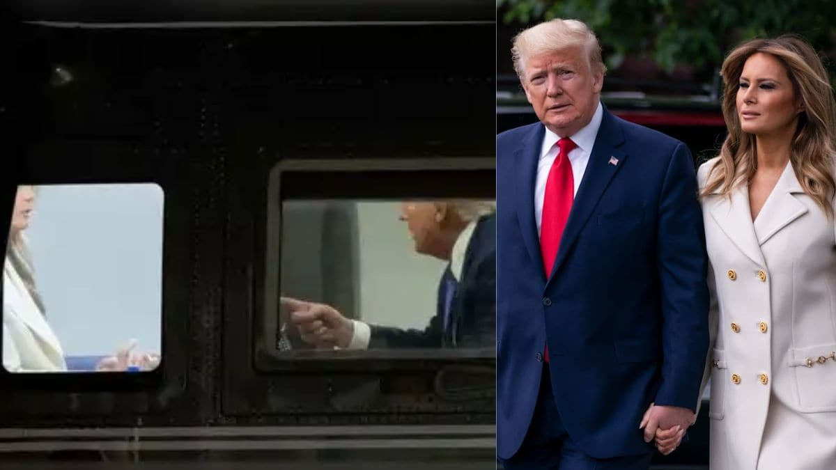 Is everything okay between Trump and Melania? President spotted waving finger at First Lady in a heated exchange