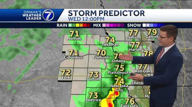 On and off storms likely Wednesday in Omaha area