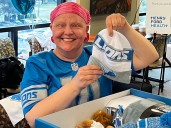 Game on! Detroit Lions and Henry Ford Health treat cancer patients to a tailgate party