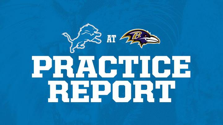 Lions at Ravens practice report: Sept. 18