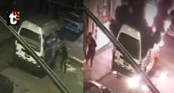 ¡Pánico en Cercado de Lima! Video muestra el momento en el que extorsionadores queman vehículo de transporte público Dos delincuentes rociaron gasolina en la combi, le prendieron fuego y huyeron. Veci