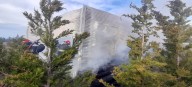Incendio destruyó un galpón rural en zona de la ruta a Punta Loyola