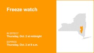 NY weather: Freeze watch issued for New York for Thursday