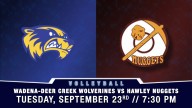 Live at 7:30 p.m.: Wadena-Deer Creek Wolverines vs. Hawley Nuggets in high school volleyball