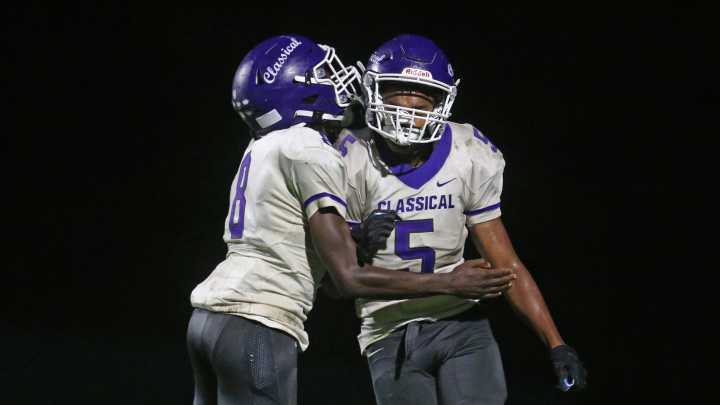 Score from Classical vs. Chariho football on Thursday September 25 2025