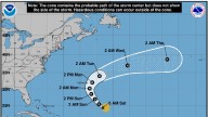Tropical Storm Gabrielle path, forecast for hurricane winds