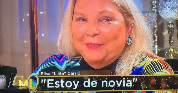 Lilita Carrió está de novia con un famoso de 95 años: "Está un poco perdido"