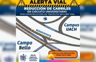 Alertan por reducción de carriles en tramo del Circuito Universitario
