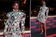 Jodie Turner-Smith wears computer parts dress at Tron: Ares premiere