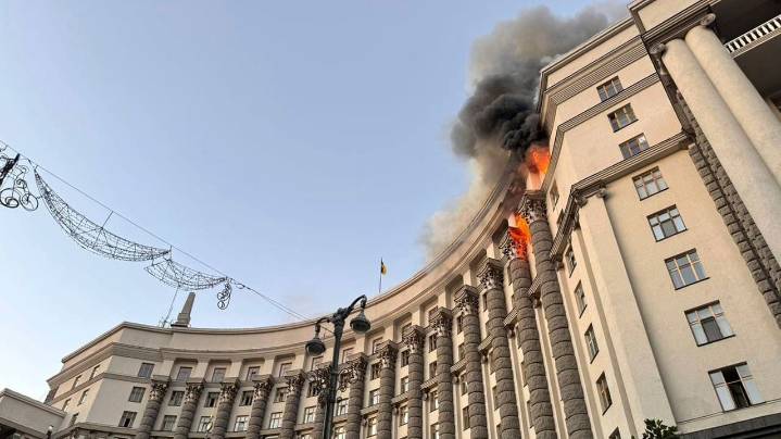 Ukraine shows diplomats damage after Russia's largest aerial attack since invasion