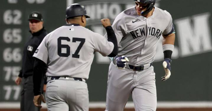 Judge passes DiMaggio, Gil pitches 6 no-hit innings as Yankees beat Red Sox 4