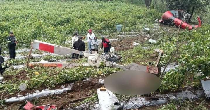 Se desploma helicóptero en zona boscosa del Edomex; reportan al menos 2 muertos