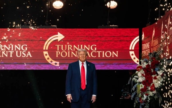 “Odio a mi oponente“: Los comentarios de Trump en el Memorial de Kirk destilan su política