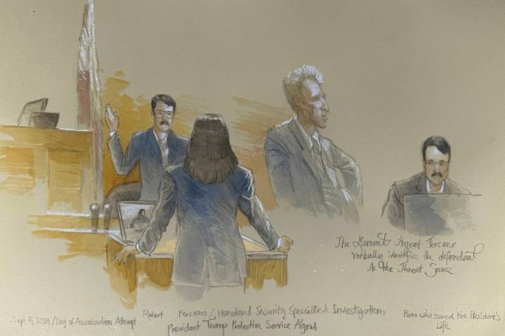 Prosecution continues case against the man accused in a Trump assassination attempt