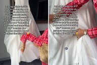 What Mother of Bride Secretly Attaches to Wedding Dress Captured on Camera