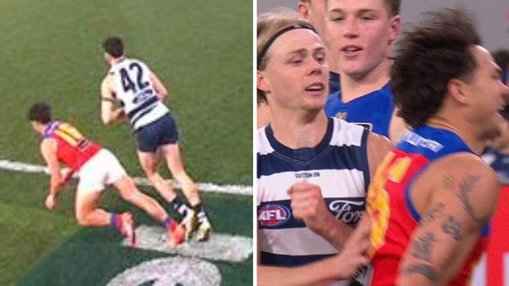AFL news 2025: Umpire furore after double free kick to Cam Rayner in Geelong Cats vs Brisbane Lions final, video, reaction