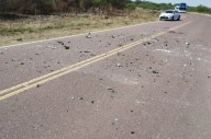 Ruta 333: alerta ante la presencia de vidrios rotos sobre cinta asfáltica